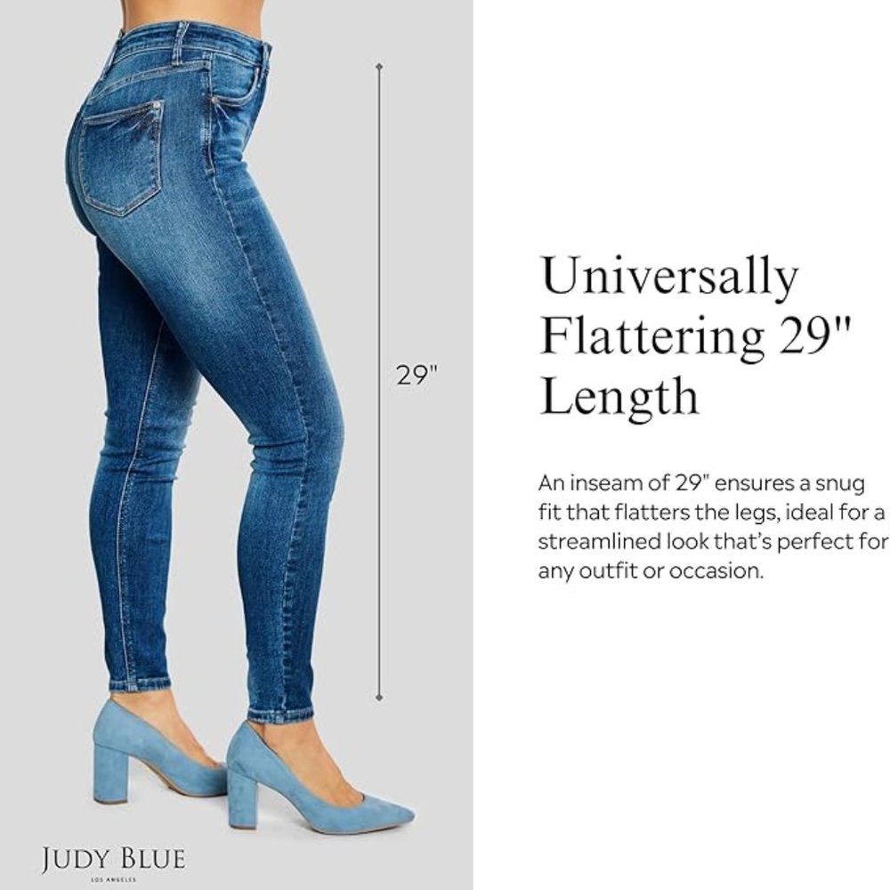 Judy Blue High Waist Tummy Control Classic Skinny Jeans 88799 16W NWOT
